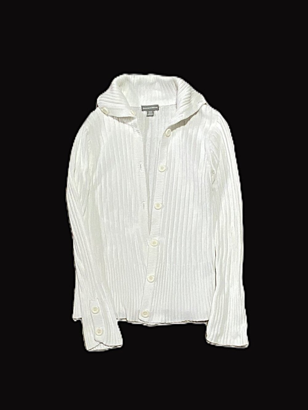 Beechers Brook White Cotton Cardigan Size M